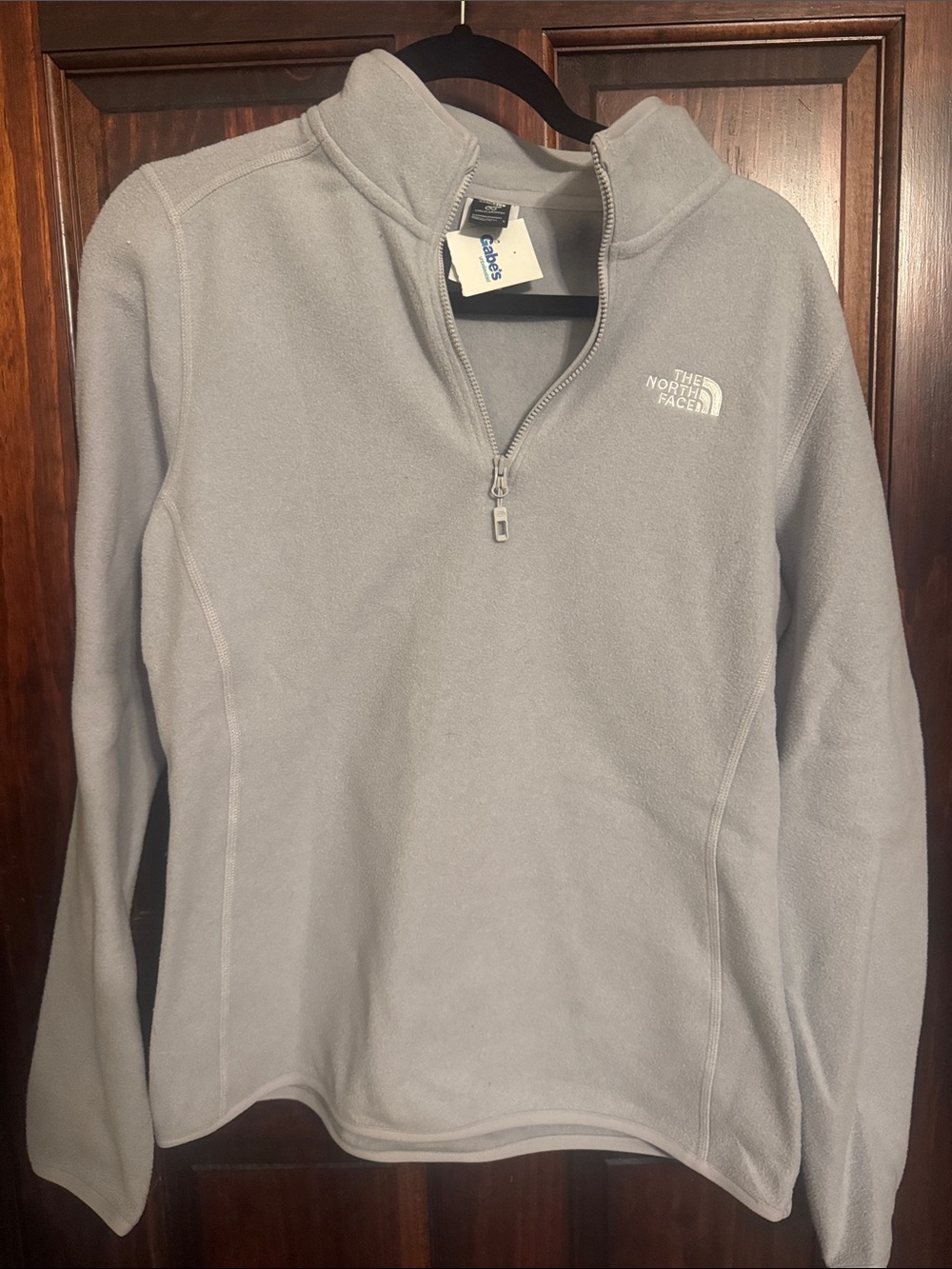 The North Face Light Gray Half-Zip Fleece Pullover